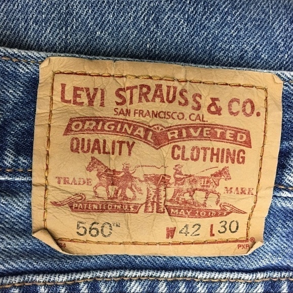 LEVI’S Jeans 560 Comfort Fit Straight Loose Relaxed 100% Cotton Denim 42 x 30 - Picture 7 of 13